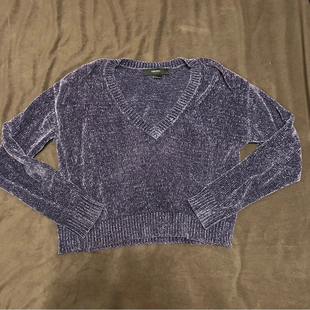 Forever 21 Chenille Cropped Sweater - Picture 1 of 6